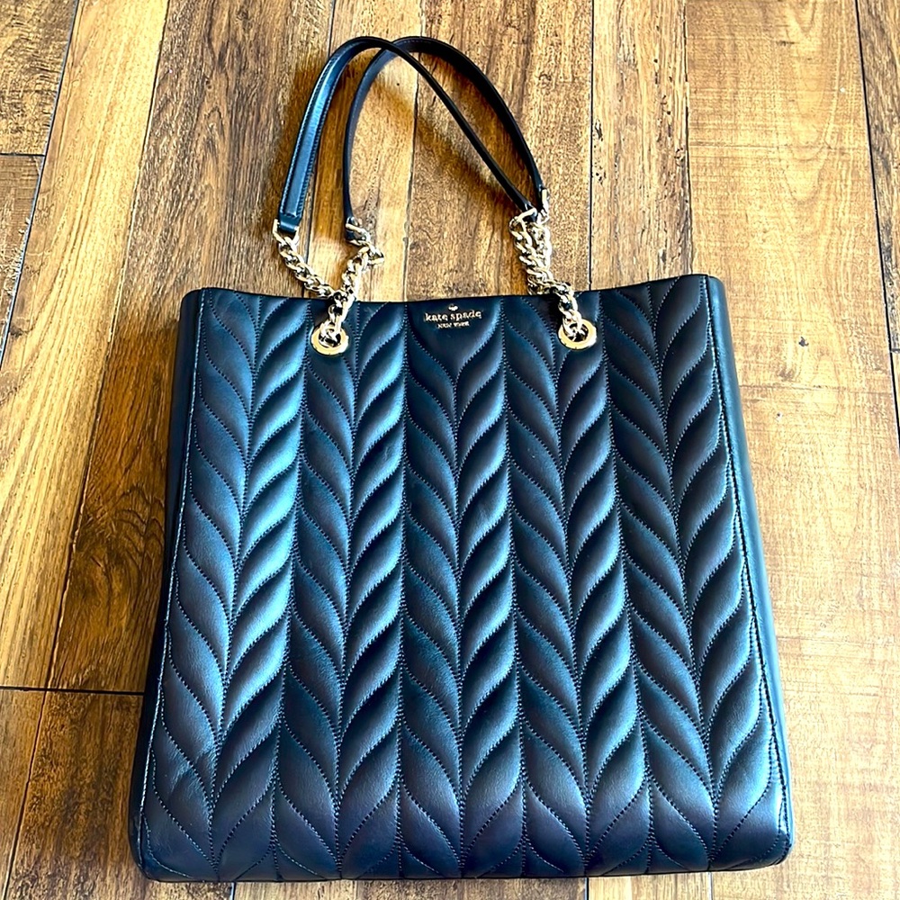 Kate Spade black quilted leather purse